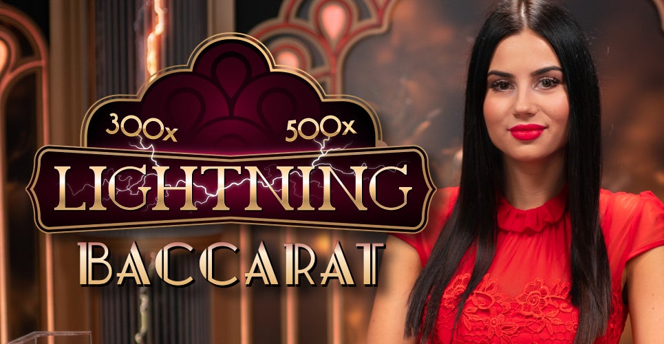 Official Live Shows logo: Lightning Baccarat by Evolution at PIN-UP