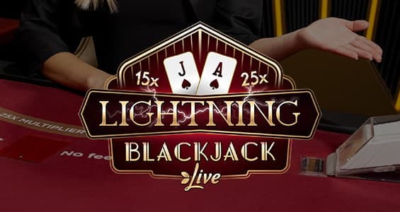Lightning Blackjack online game logo by Evolution on beyoglusinemasi.com