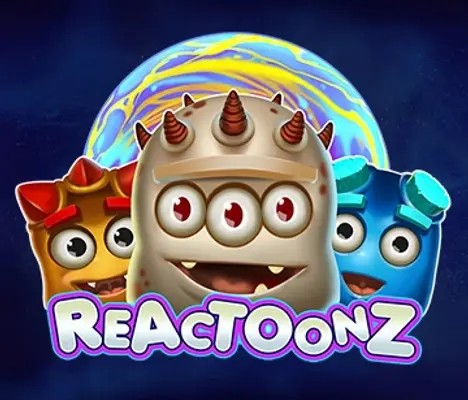 Reactoonz slot logo by Play’n GO at PIN-UP